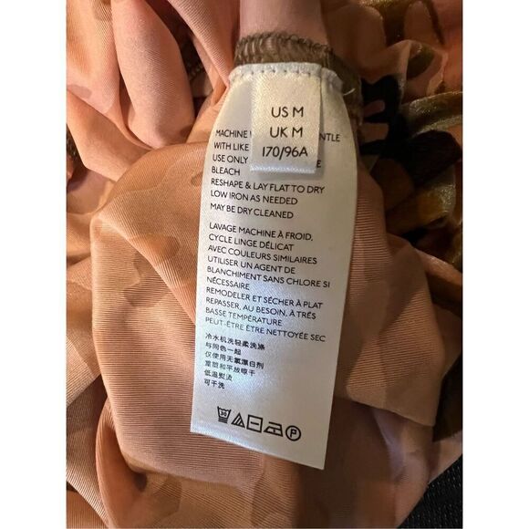 We the Free Free People Pink Camo Velvet Burn Out Boxy Top M - Picture 8 of 8